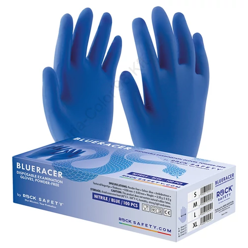 Nitril kesztyű,kék,pudermentes  XL   100 db/doboz 